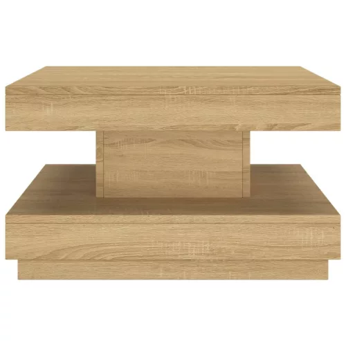 Világosbarna MDF dohányzóasztal 60 x 60 x 35 cm