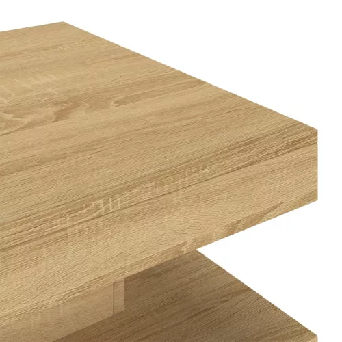 Világosbarna MDF dohányzóasztal 60 x 60 x 35 cm