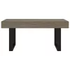 Szürke és fekete MDF és vas dohányzóasztal 90x45x40 cm