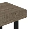 Szürke és fekete MDF és vas dohányzóasztal 90x45x40 cm
