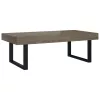 Szürke és fekete MDF és vas dohányzóasztal 120x60x40 cm