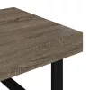 Szürke és fekete MDF és vas dohányzóasztal 120x60x40 cm