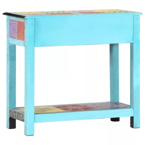Kézzel festett tömör mangófa tálalóasztal 80 x 35 x 75 cm