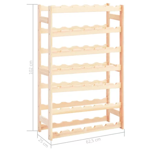 Fenyőfa bortartó állvány 42 palackhoz