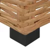 Természetes rattan karfa nélküli kanapé párnával
