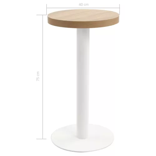 Világosbarna MDF bisztróasztal 40 cm