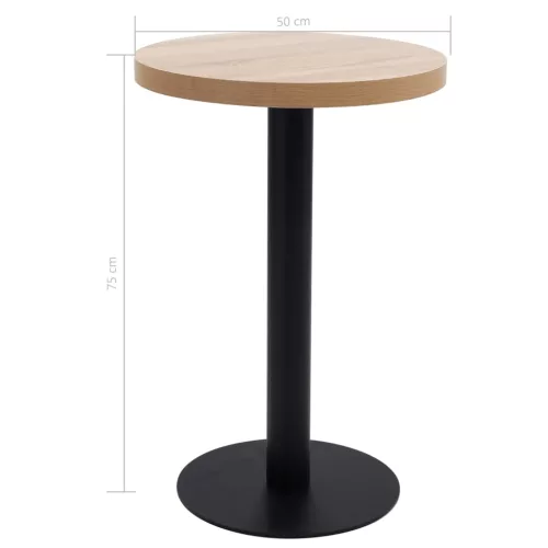 Világosbarna MDF bisztróasztal 50 cm