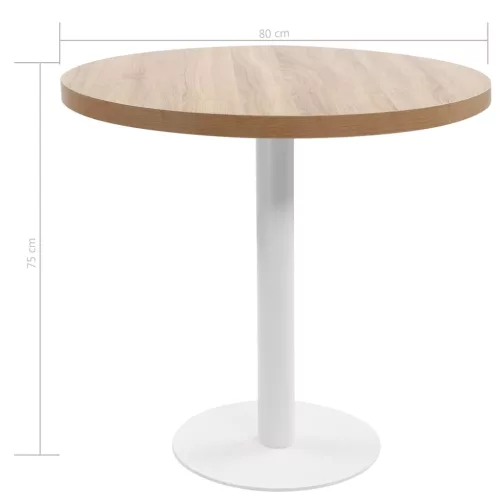 Világosbarna MDF bisztróasztal 80 cm