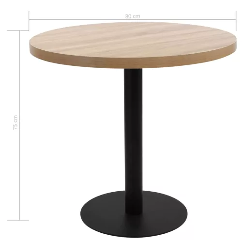 Világosbarna MDF bisztróasztal 80 cm