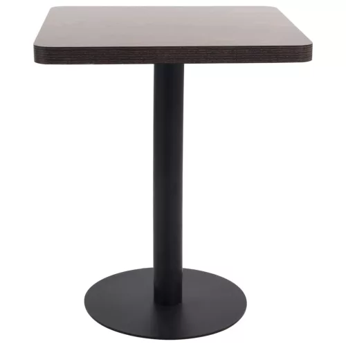 Sötétbarna MDF bisztróasztal 60 x 60 cm