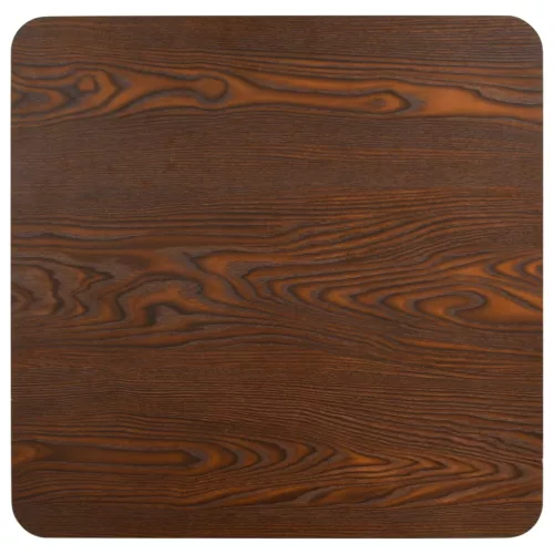 Sötétbarna MDF bisztróasztal 60 x 60 cm