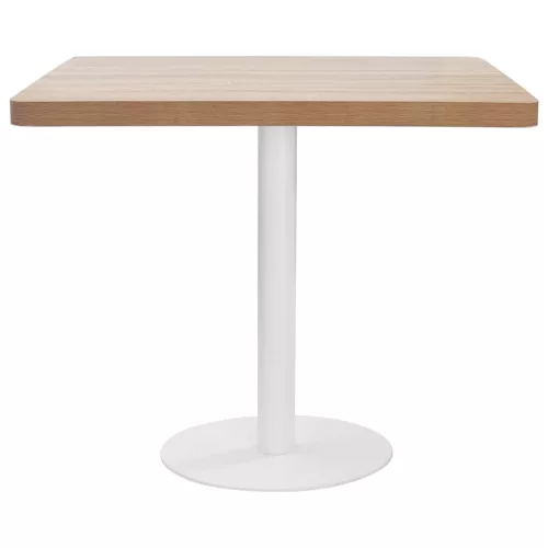 Világosbarna MDF bisztróasztal 80 x 80 cm
