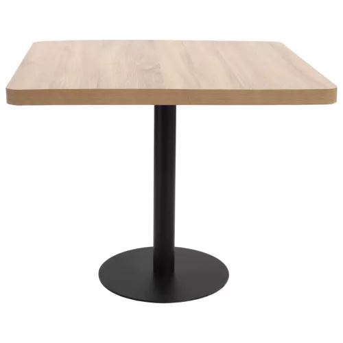 Világosbarna MDF bisztróasztal 80 x 80 cm