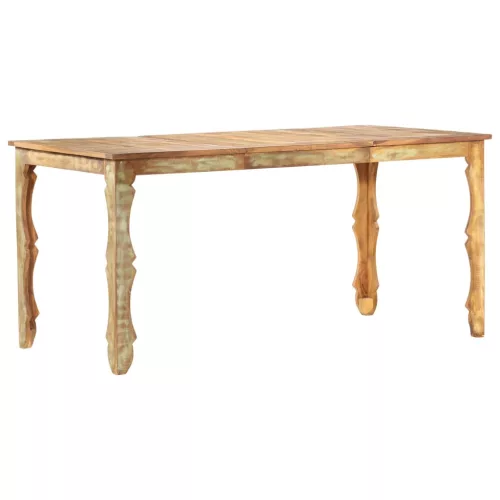 Tömör újrahasznosított fa étkezőasztal 160 x 80 x 76 cm