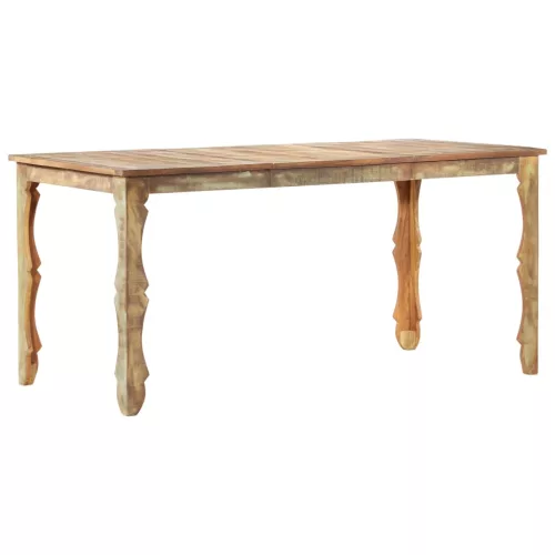 Tömör újrahasznosított fa étkezőasztal 160 x 80 x 76 cm