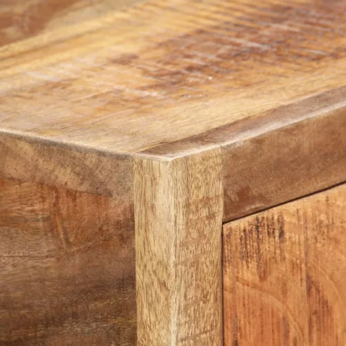Aranyszínű tömör újrahasznosított fa tálalóasztal 90x30x75 cm