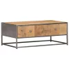 Tömör újrahasznosított fa dohányzóasztal 90 x 50 x 35 cm