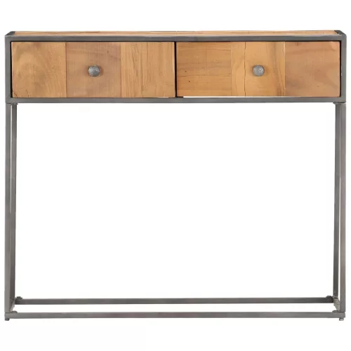 Tömör újrahasznosított fa tálalóasztal 90 x 30 x 75 cm