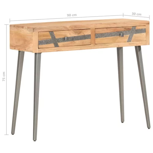 Tömör akácfa tálalóasztal 90 x 30 x 75 cm