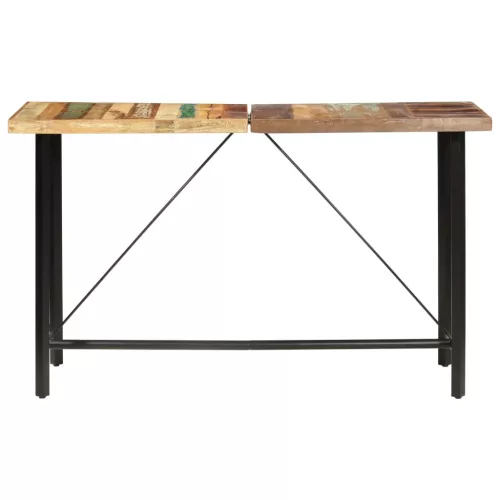 Tömör újrahasznosított fa bárasztal 180 x 70 x 107 cm