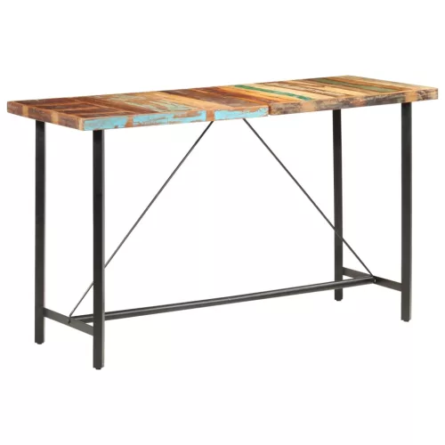 Tömör újrahasznosított fa bárasztal 180 x 70 x 107 cm