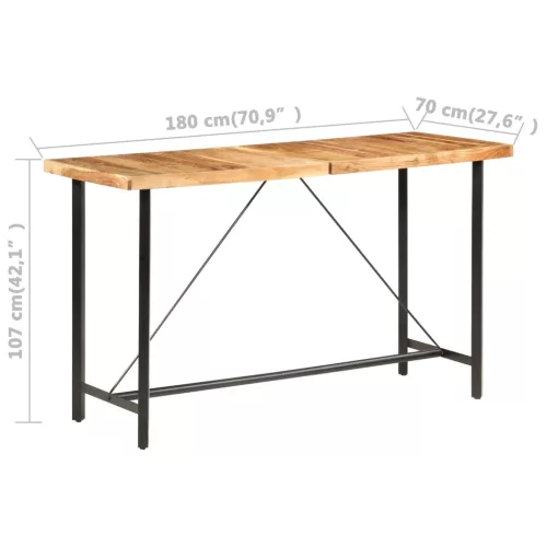 Tömör akácfa bárasztal 180 x 70 x 107 cm