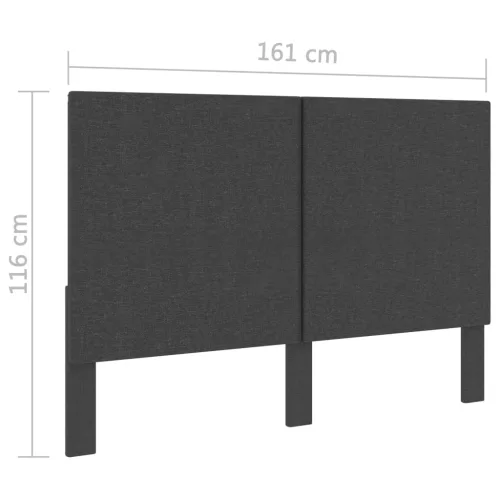 Sötétszürke szövet fejvég 160 x 200 cm