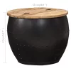 Tömör mangófa kerek dohányzóasztal 53 x 43 cm
