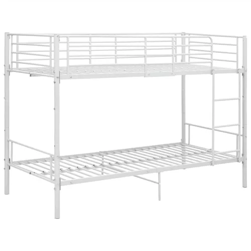 Fehér fém emeletes ágy 90 x 200 cm