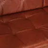 2 személyes barna valódi kecskebőr kanapé