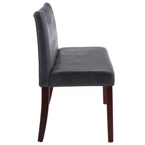 Szürke művelúr pad 148,5 cm