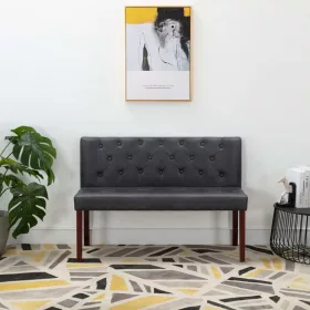 Szürke művelúr pad 120 cm