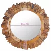 Kör alakú tíkfa falitükör 60 cm