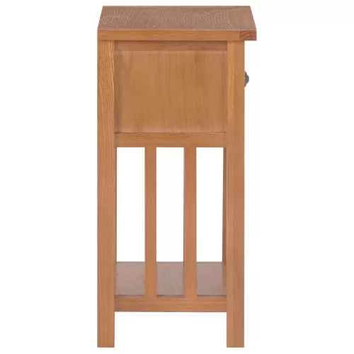 Tömör tölgyfa magazinasztal fiókkal 35 x 27 x 55 cm