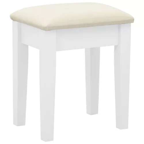 Fehér császárfa MDF fésülködőasztal ülőkével 65x36x128 cm