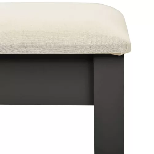 Szürke császárfa MDF fésülködőasztal ülőkével 65x36x128 cm