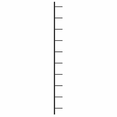 Fekete fém falra szerelhető bortartó állvány 10 palacknak