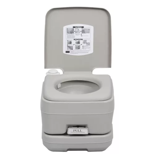 Szürke hordozható kemping WC 10+10 L