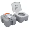 Szürke hordozható kemping WC 20+10 L