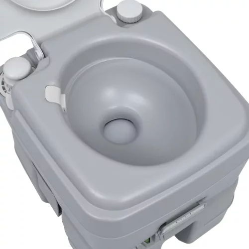 Szürke hordozható kemping WC 20+10 L
