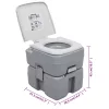 Szürke hordozható kemping WC 20+10 L