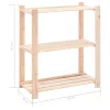 10 db 3-szintes tömör fenyőfa tárolópolc 150 kg 80 x 38 x 90 cm