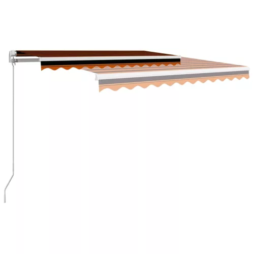 Narancssárga és barna kézzel kihúzható napellenző 350 x 250 cm