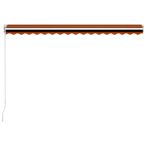 Narancssárga és barna kézzel kihúzható napellenző 400 x 300 cm