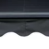 Antracitszürke kézzel kihúzható LED-es napellenző 350 x 250 cm