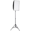 Fotóstúdió-felszerelés hátterekkel és softbox lámpával