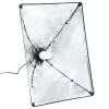 Fotóstúdió-felszerelés softbox lámpákkal és hátterekkel