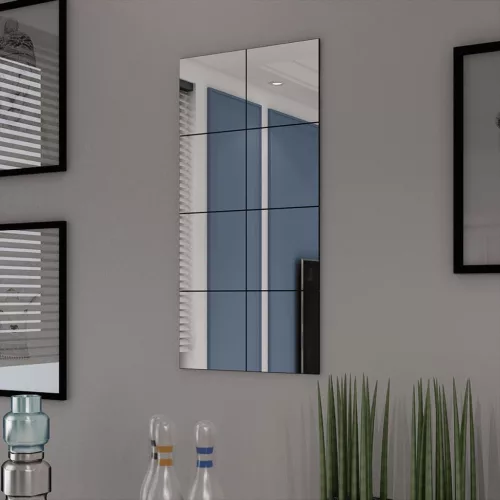 16 db keret nélküli üveg tükörcsempe 20,5 cm