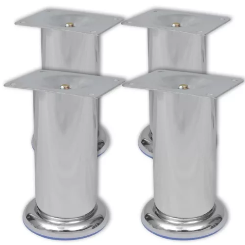8 darab kerek króm kanapéláb 120 mm