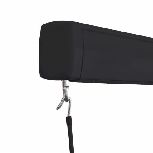 Kék és fehér manuális kazettás napellenző 350 x 250 cm